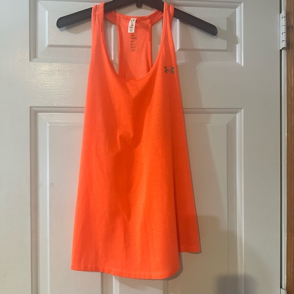 Under Armour Tops - Under Armour Women's Heat Gear Orange Racerback Tank. Size XL.